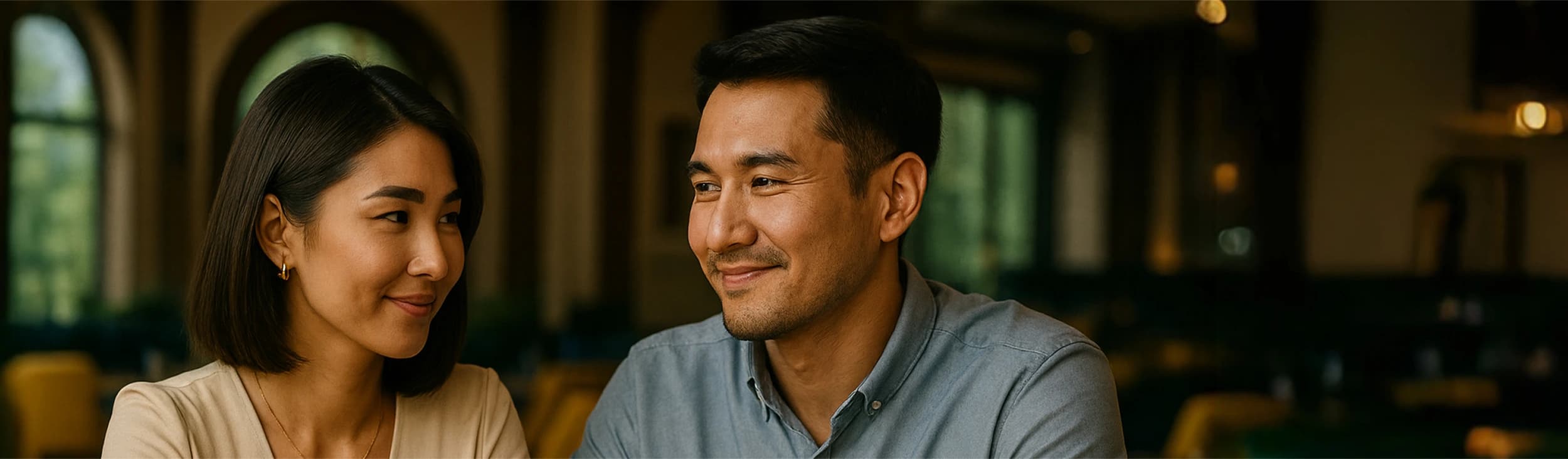 Крупный план ряда восточных подвесных фонарей с цветными вставками и ажурным узором на металлическом каркасе; на фоне видны стены, облицованные тканевыми обоями с восточным орнаментом, и часть телевизионного экрана.